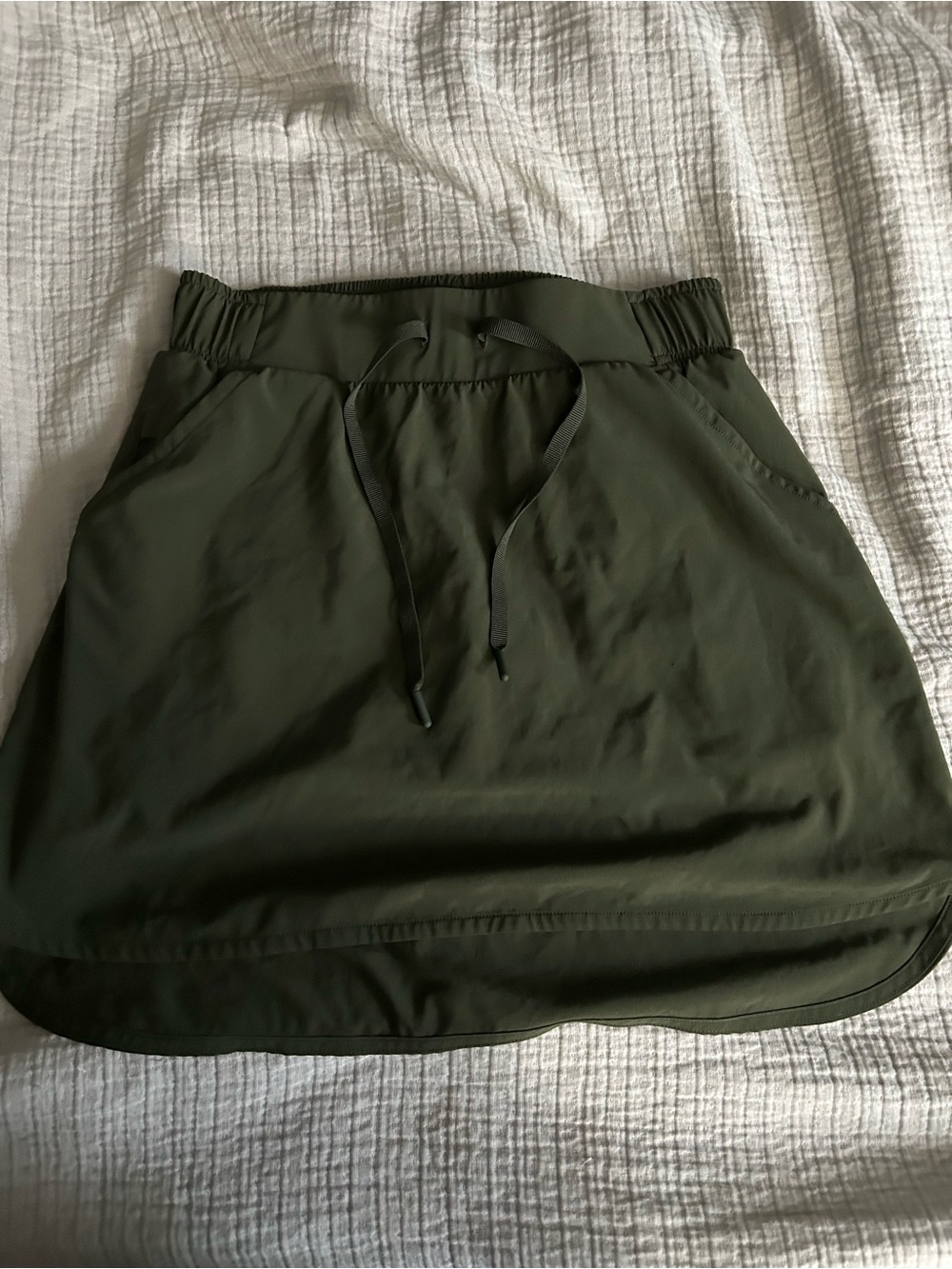 all in motion Olive Green A-Line Drawstring Skort